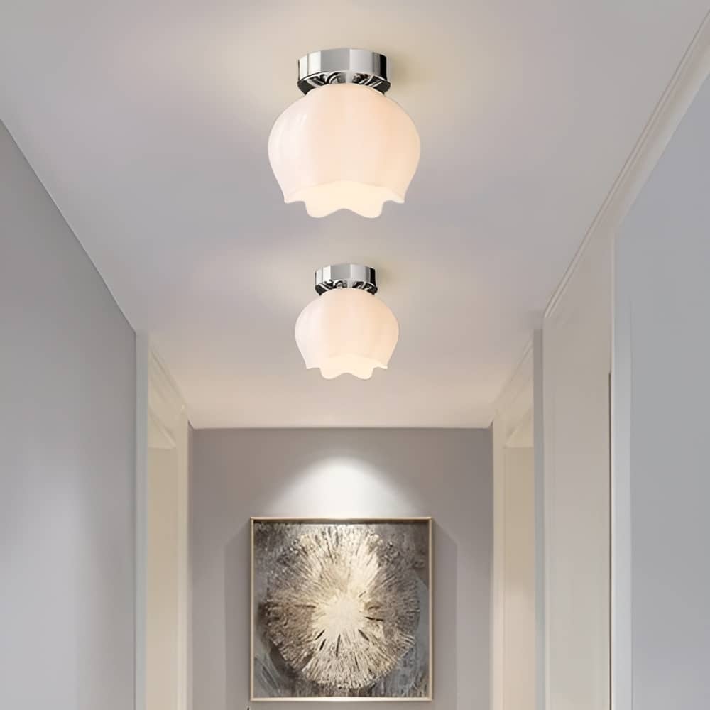 Nordic Glass Tulip Flower Ceiling Lamp