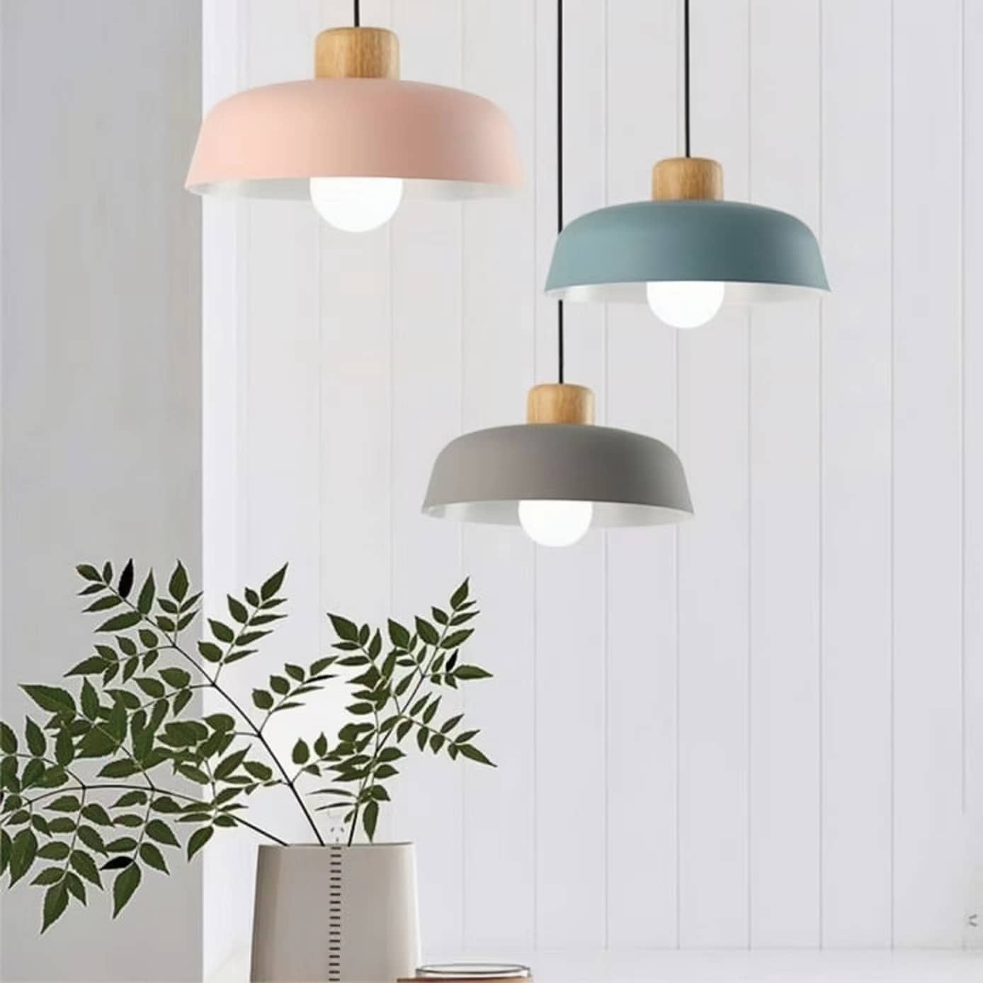 Nordic Macaron Bowl Shaped Pendant Lamp