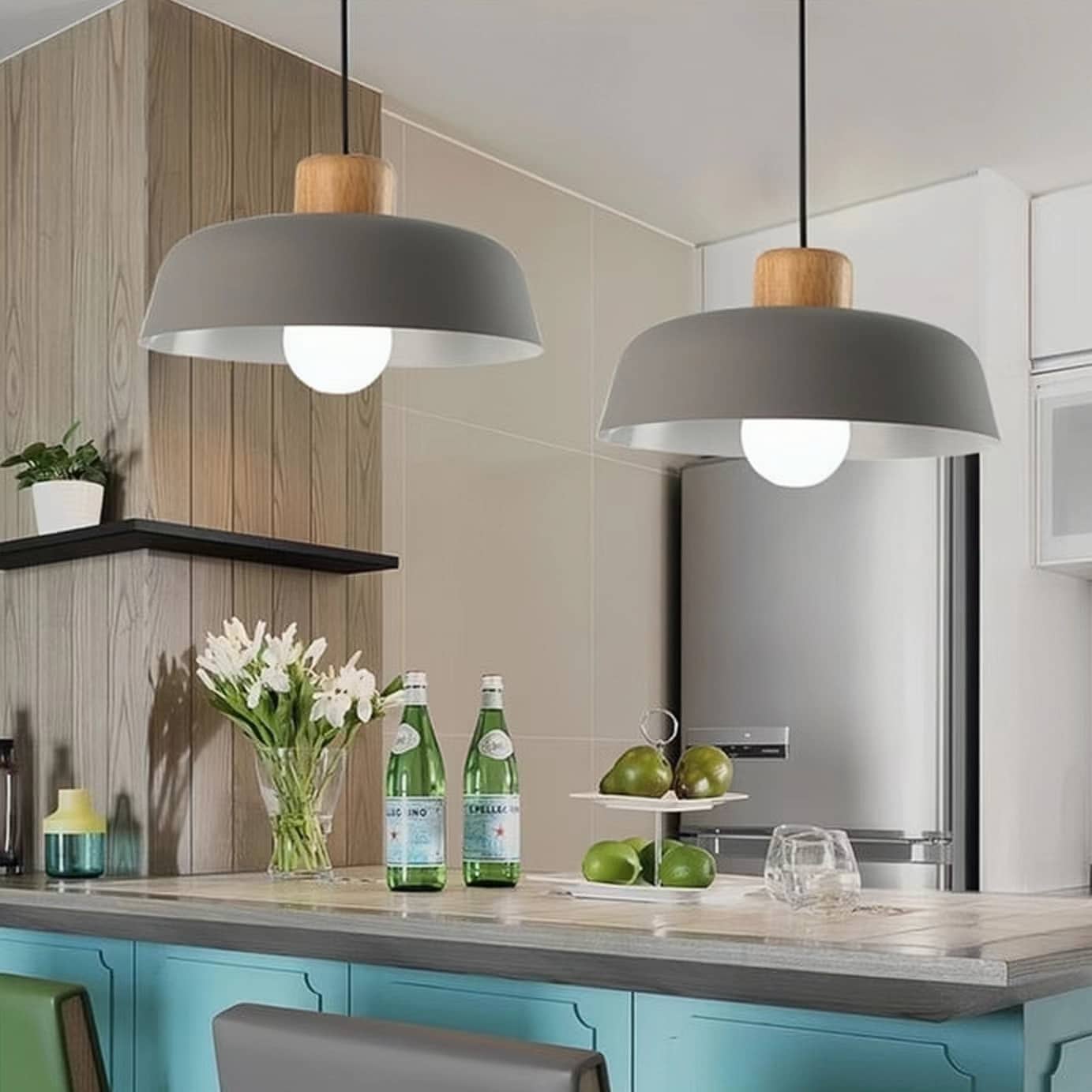 Nordic Macaron Bowl Shaped Pendant Lamp