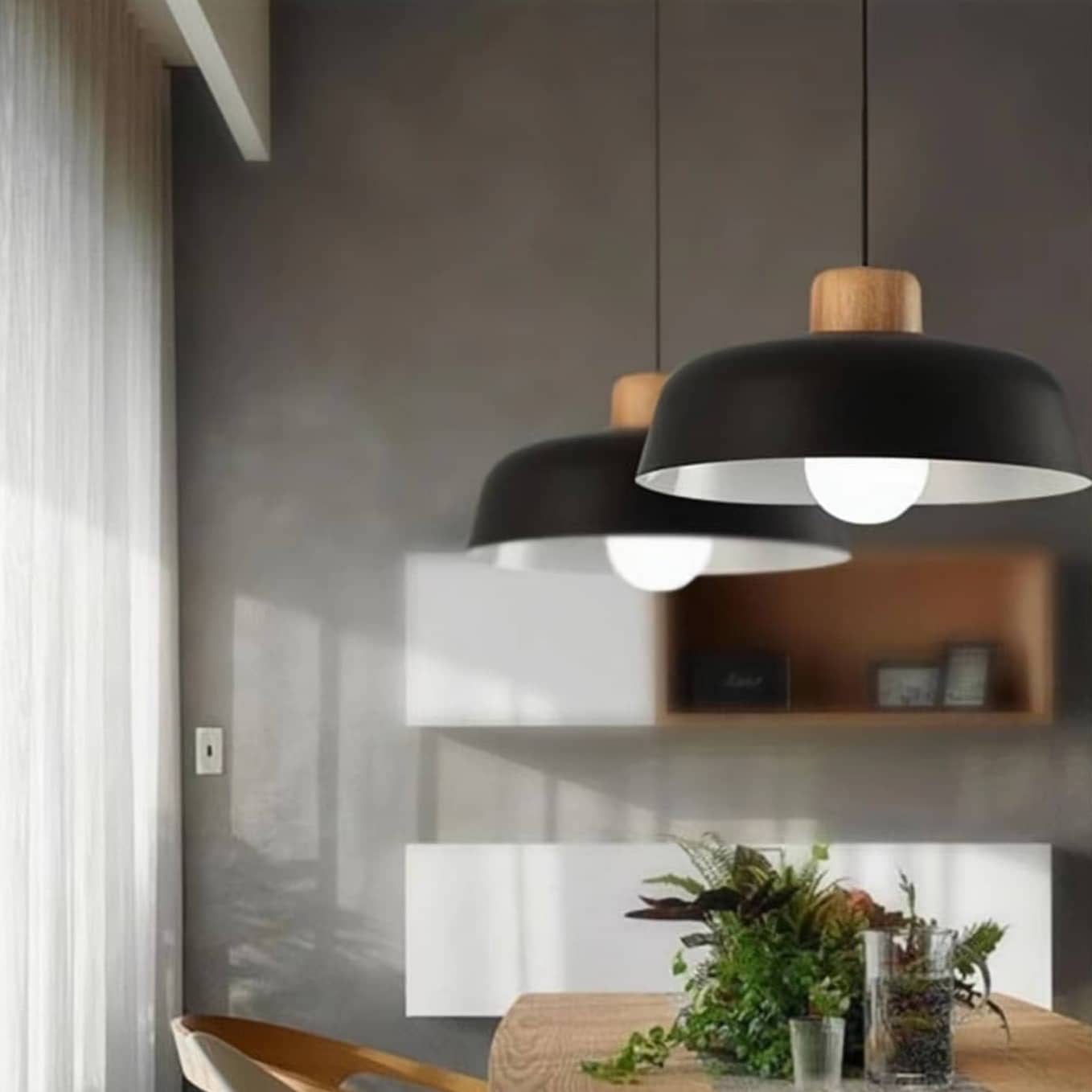 Nordic Macaron Bowl Shaped Pendant Lamp