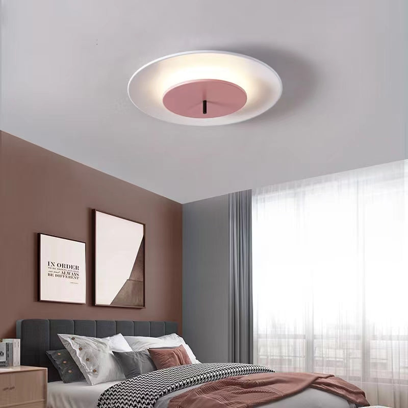Macaron Round UFO Creative Ceiling Lamp
