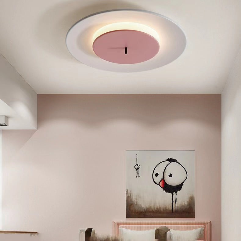 Macaron Round UFO Creative Ceiling Lamp