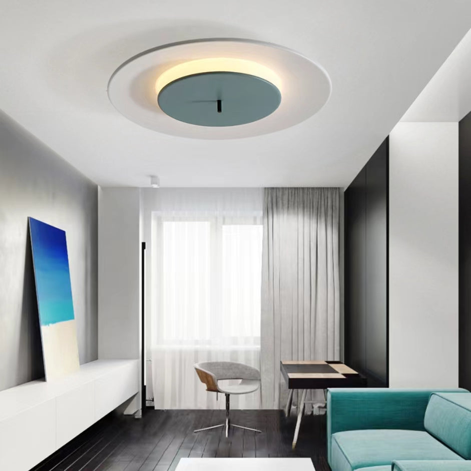 Macaron Round UFO Creative Ceiling Lamp