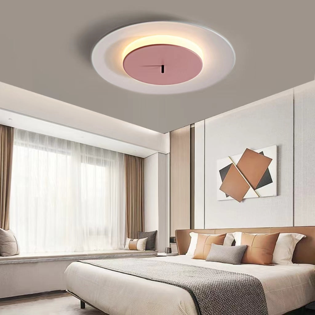 Macaron Round UFO Creative Ceiling Lamp
