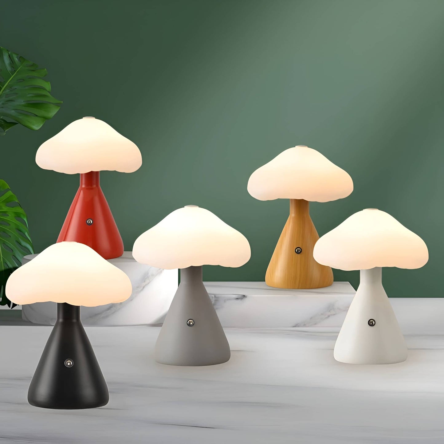 Nordic Rechargeable Macaron Mushroom Table Lamp