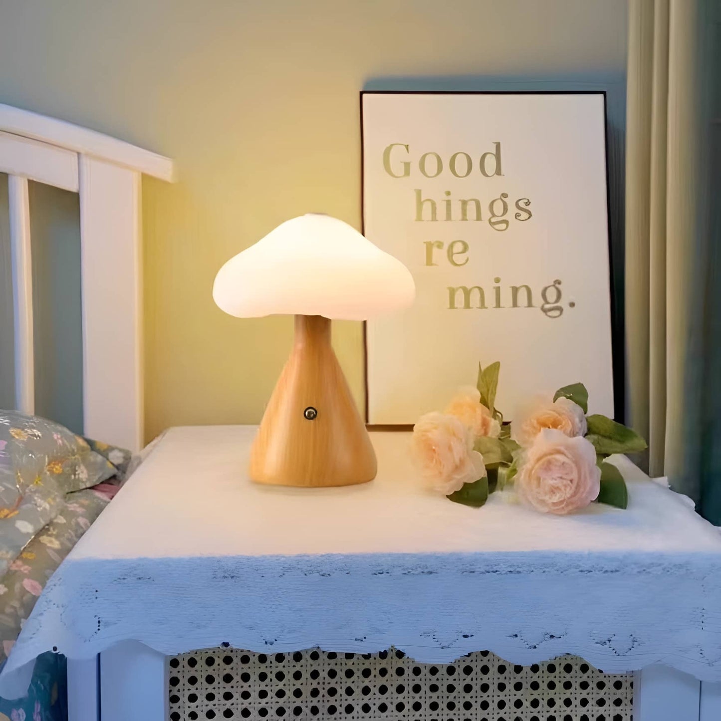 Nordic Rechargeable Macaron Mushroom Table Lamp