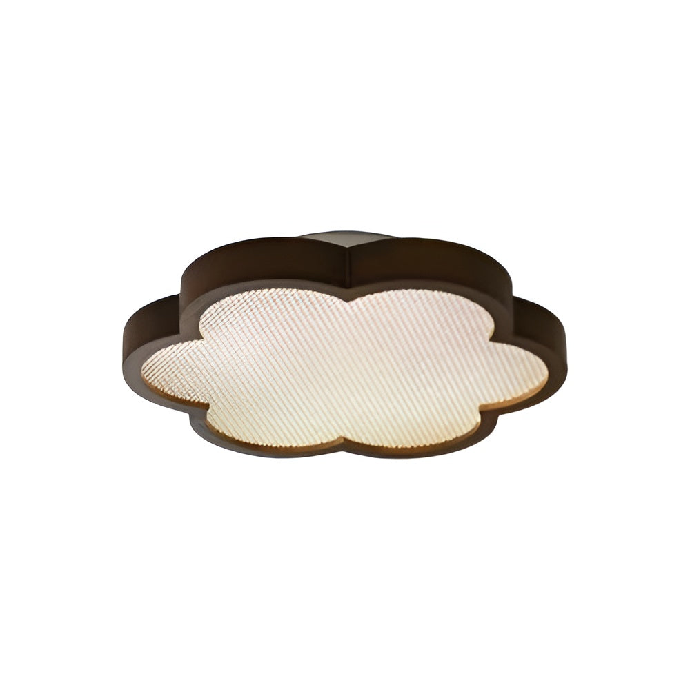 Plum Blossom Rattan Wooden LED Ceiling Light