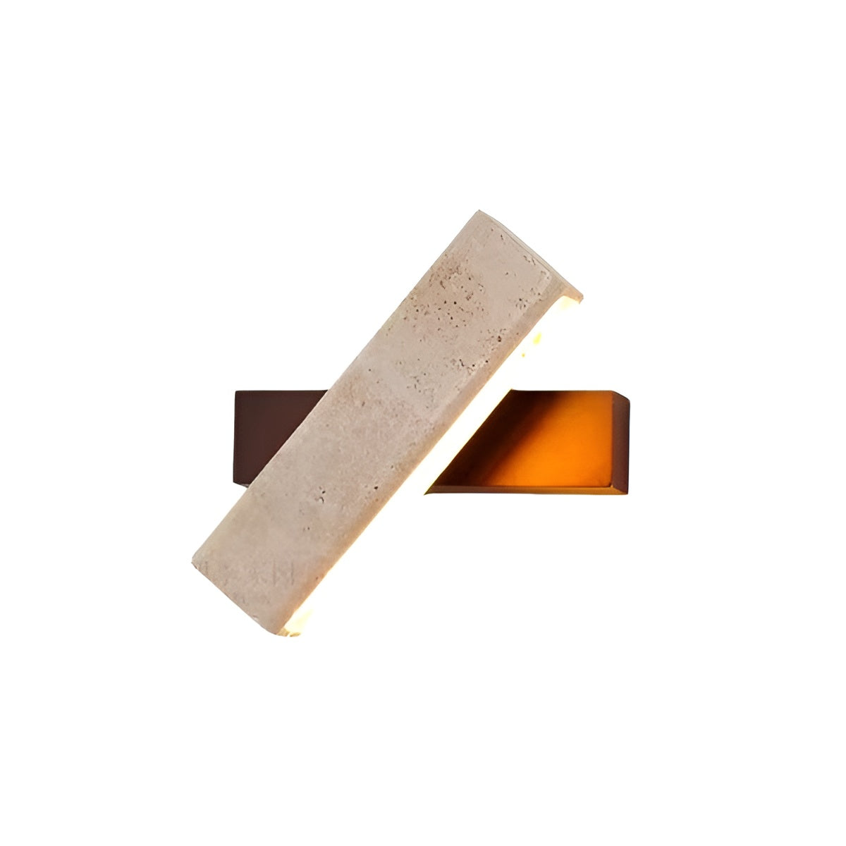 Rectangular Travertine Rustic Wall Light for Bedroom