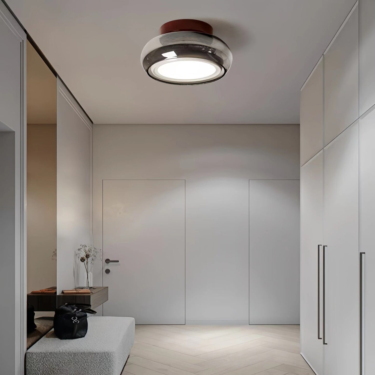Retro Bauhaus Glass Ceiling Light