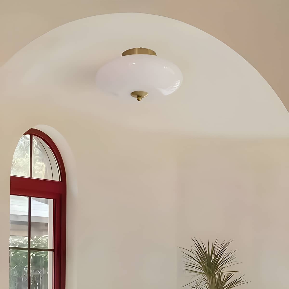 Retro Bauhaus Style Glass Ceiling Light