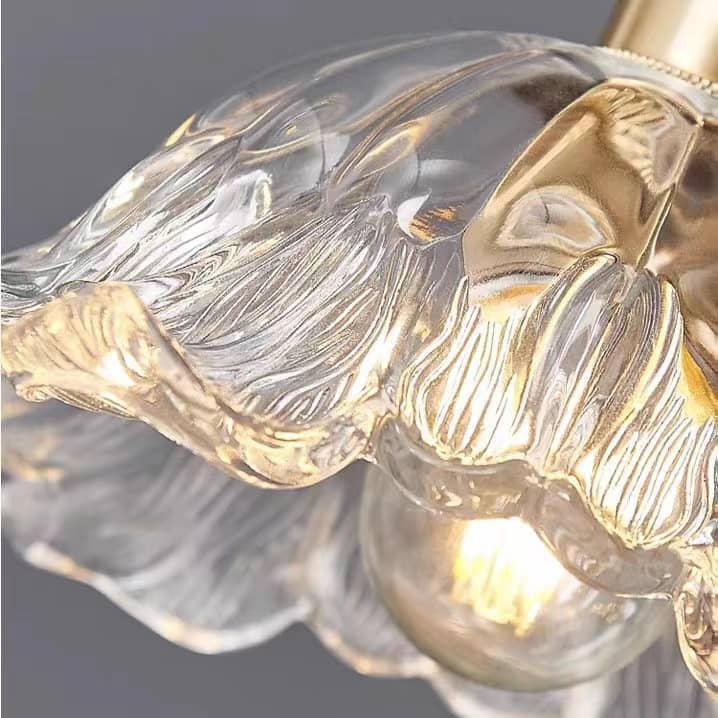 Retro Lotus Art Deco Glass Ceiling Light