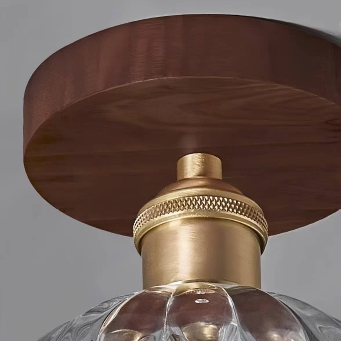 Retro Lotus Art Deco Glass Ceiling Light