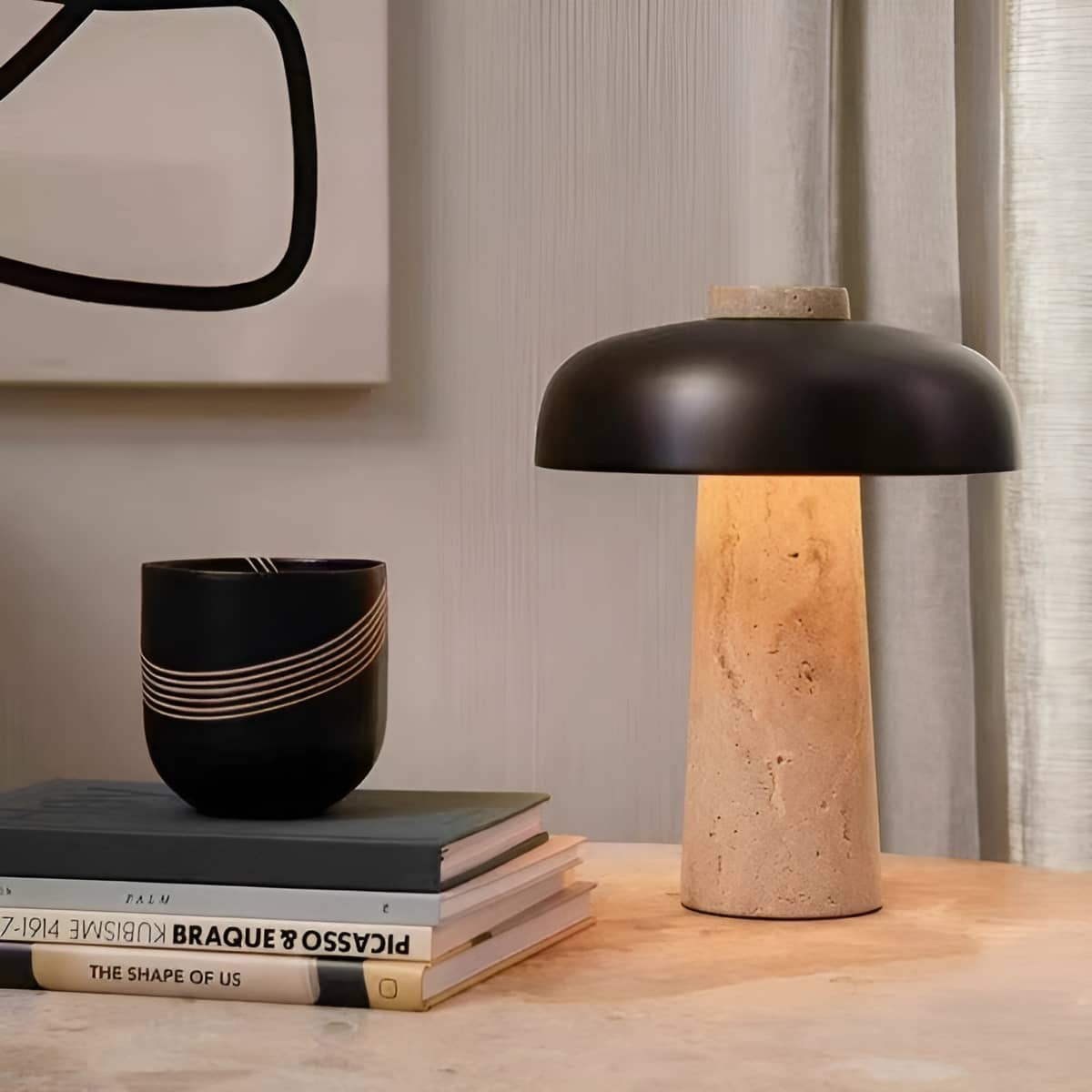Retro Natural Stone Minimalist Desk Lamp