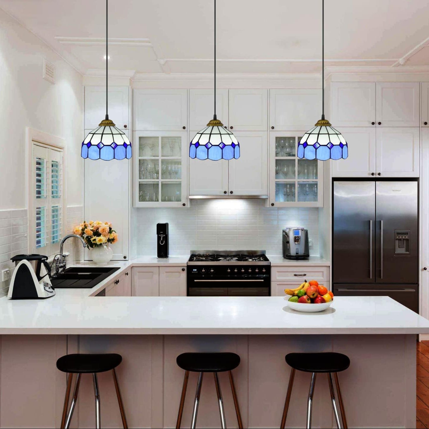 Retro Tiffany Style Glass Pendant Lamp