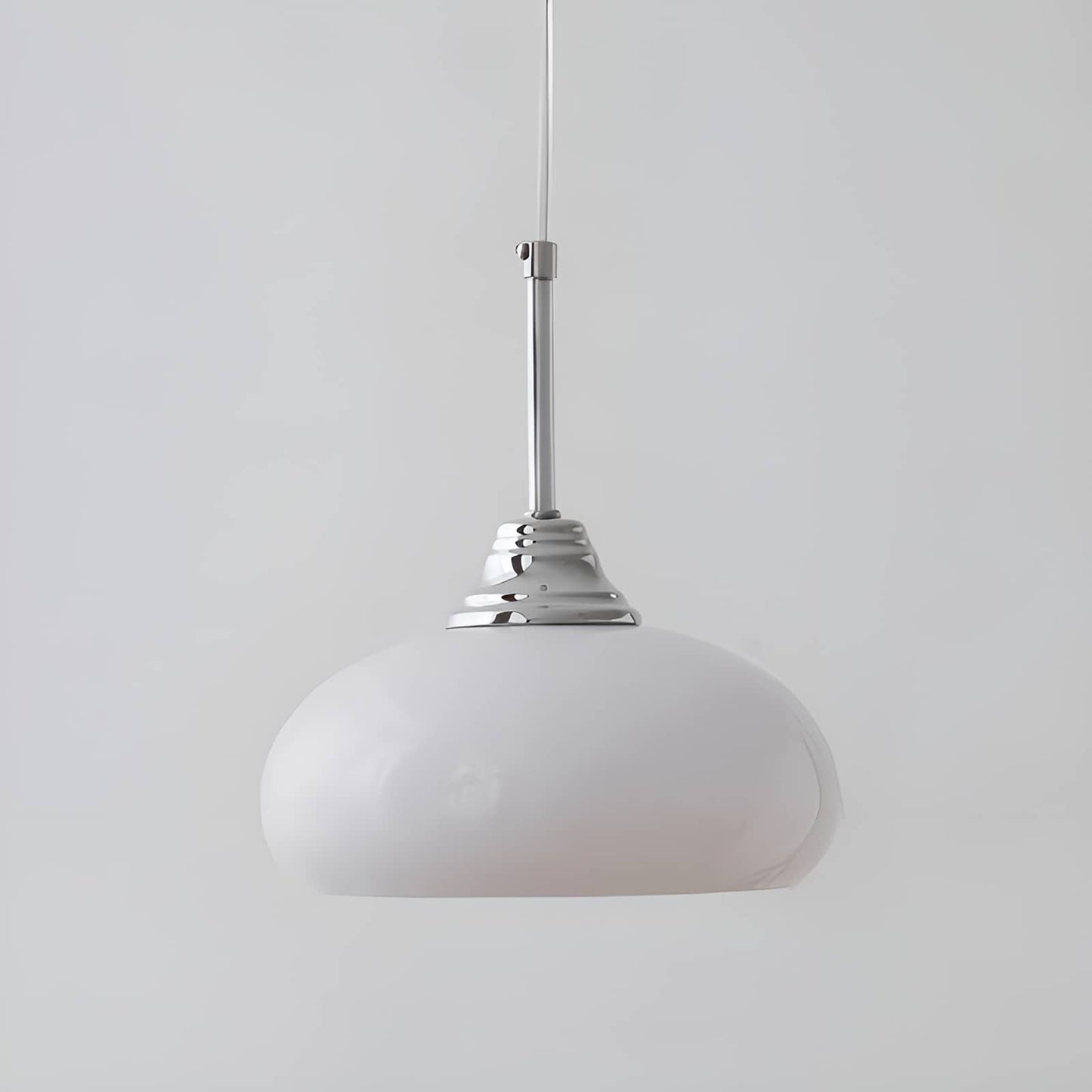 Retro Bauhaus Semi Oval Glass Pendant Light