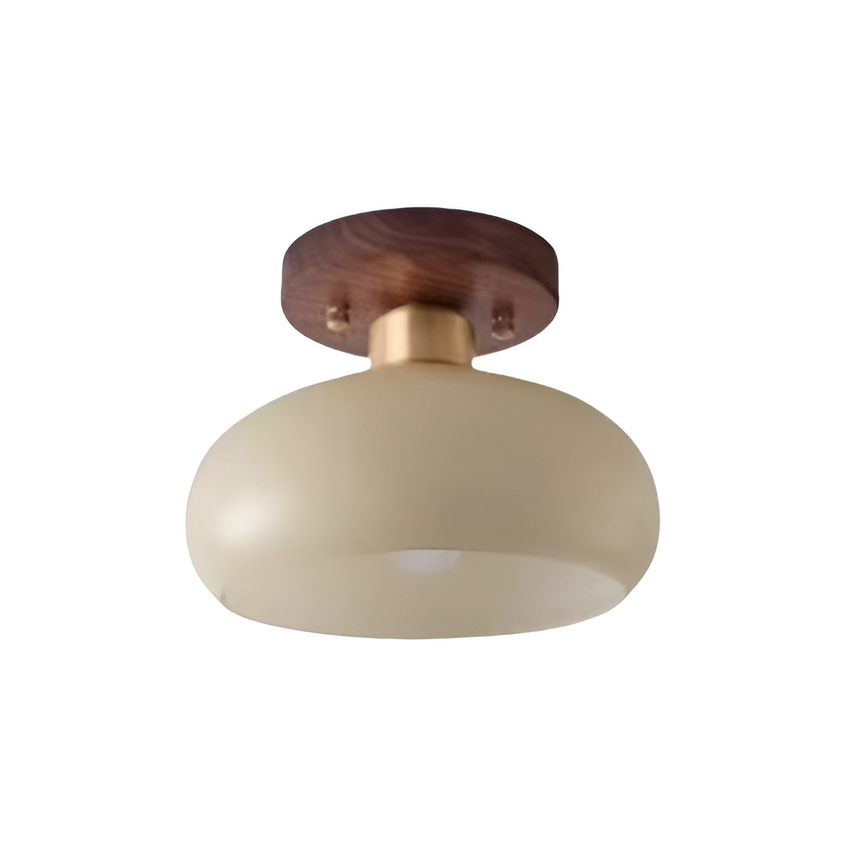 Retro Bauhaus Wooden Glass Ceiling Light