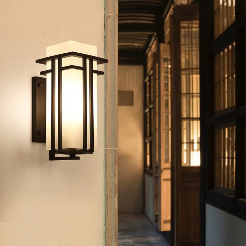 Retro Japanese Style Outdoor Wall Lamp
