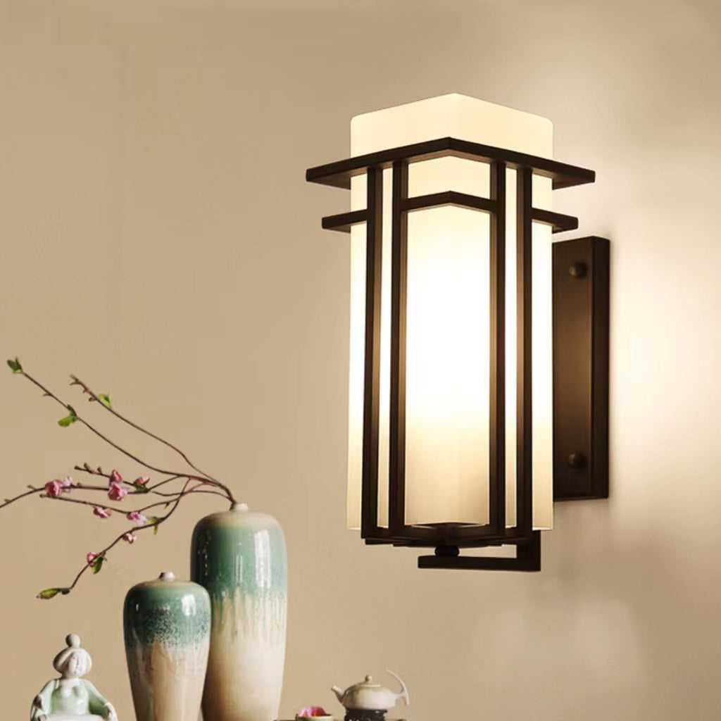 Retro Japanese Style Outdoor Wall Lamp