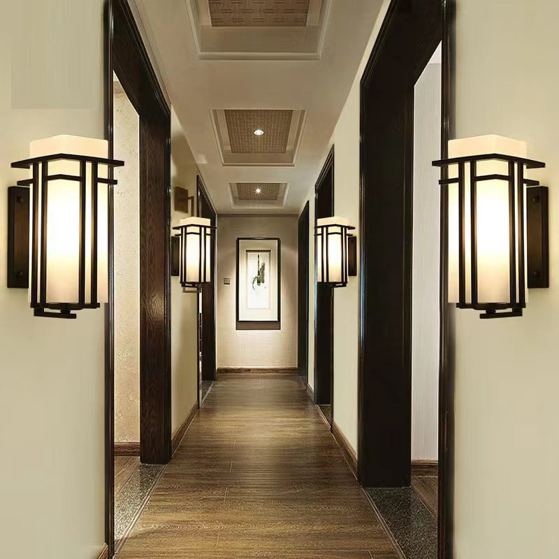 Retro Japanese Style Outdoor Wall Lamp