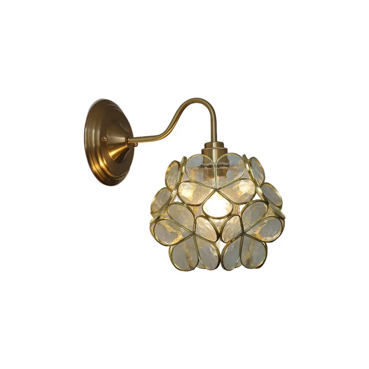 Romantic Flower Petal Glass Wall Light