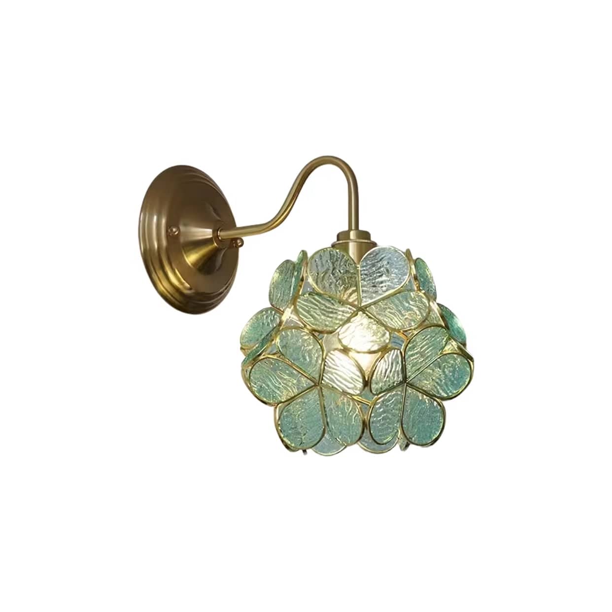 Romantic Flower Petal Glass Wall Light