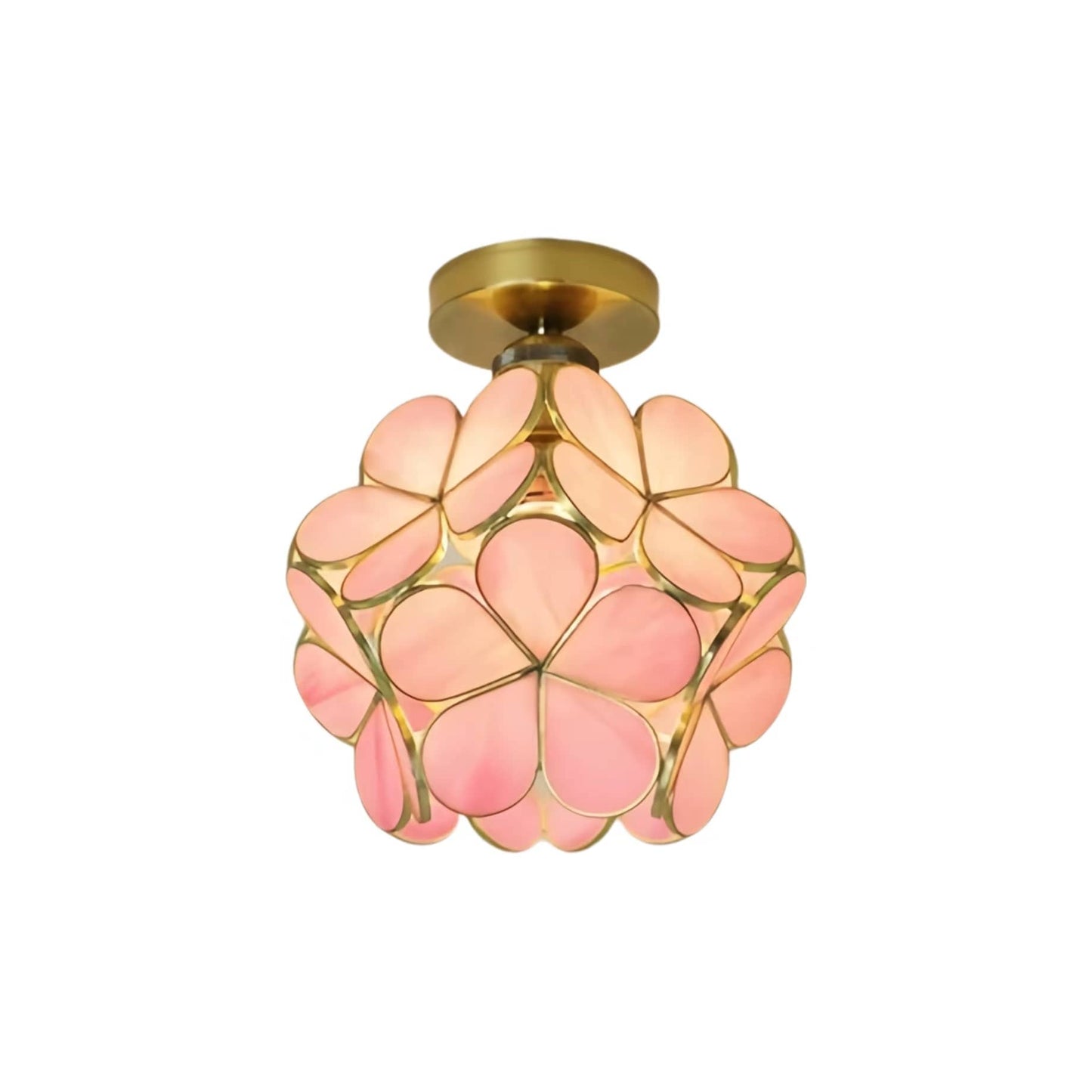 Romantic Flower Petal Glass Ceiling Light