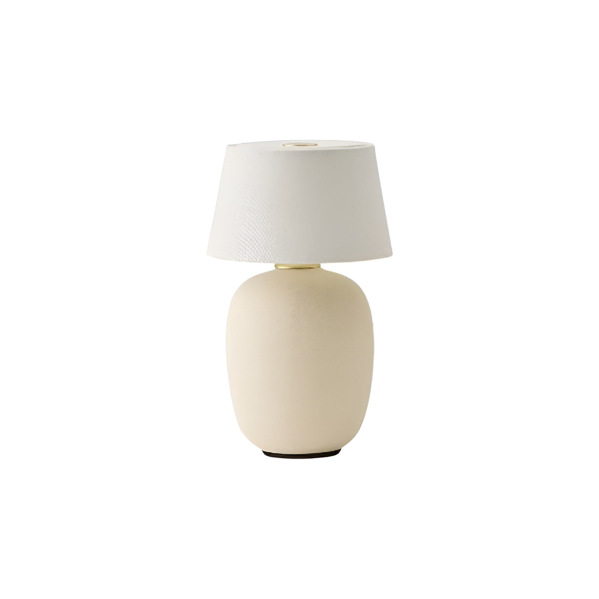 Scandinavian Small Battery Operated Table Lamp with Ceramic Base