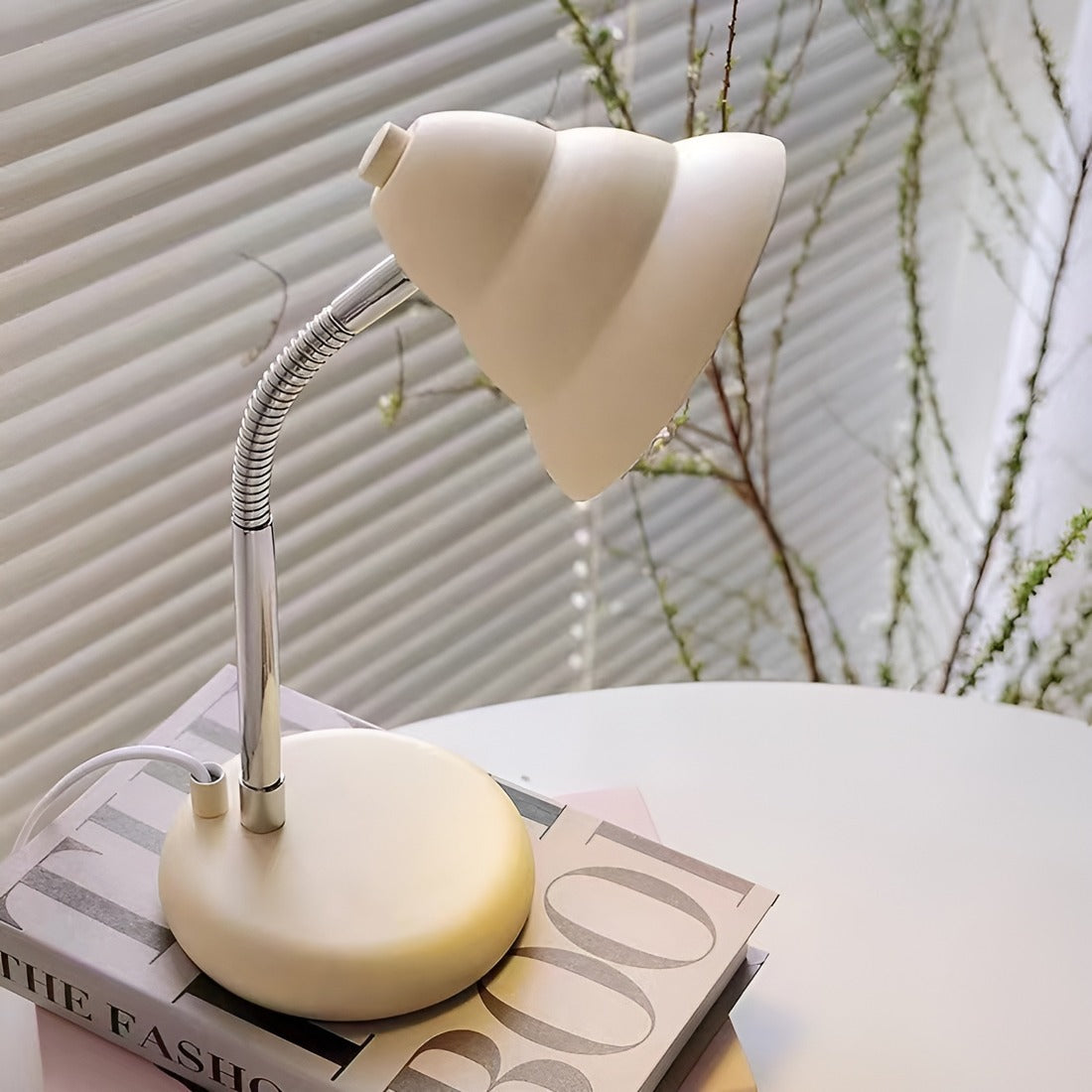 Scandinavian Cream Beige Adjustable Table Lamp