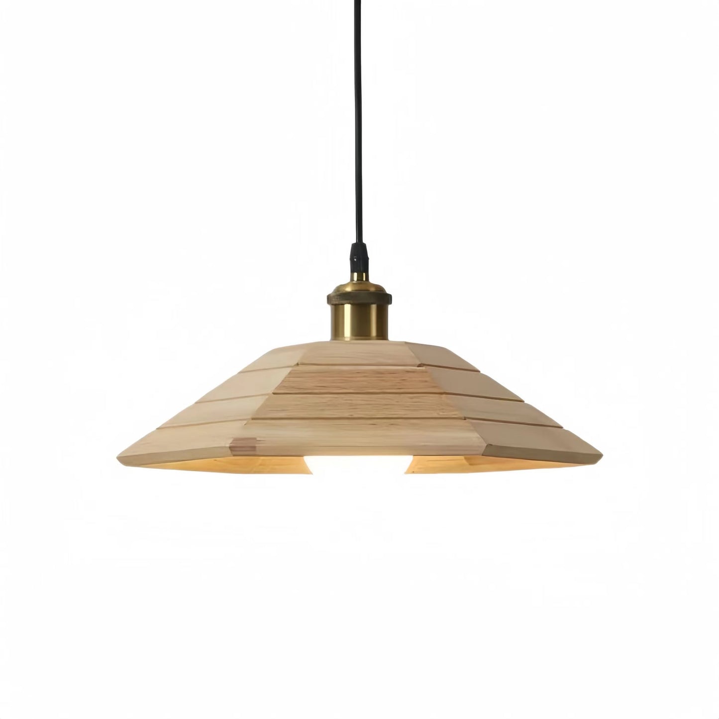 Simple Japanese Style Rustic Wooden Pendant Lamp
