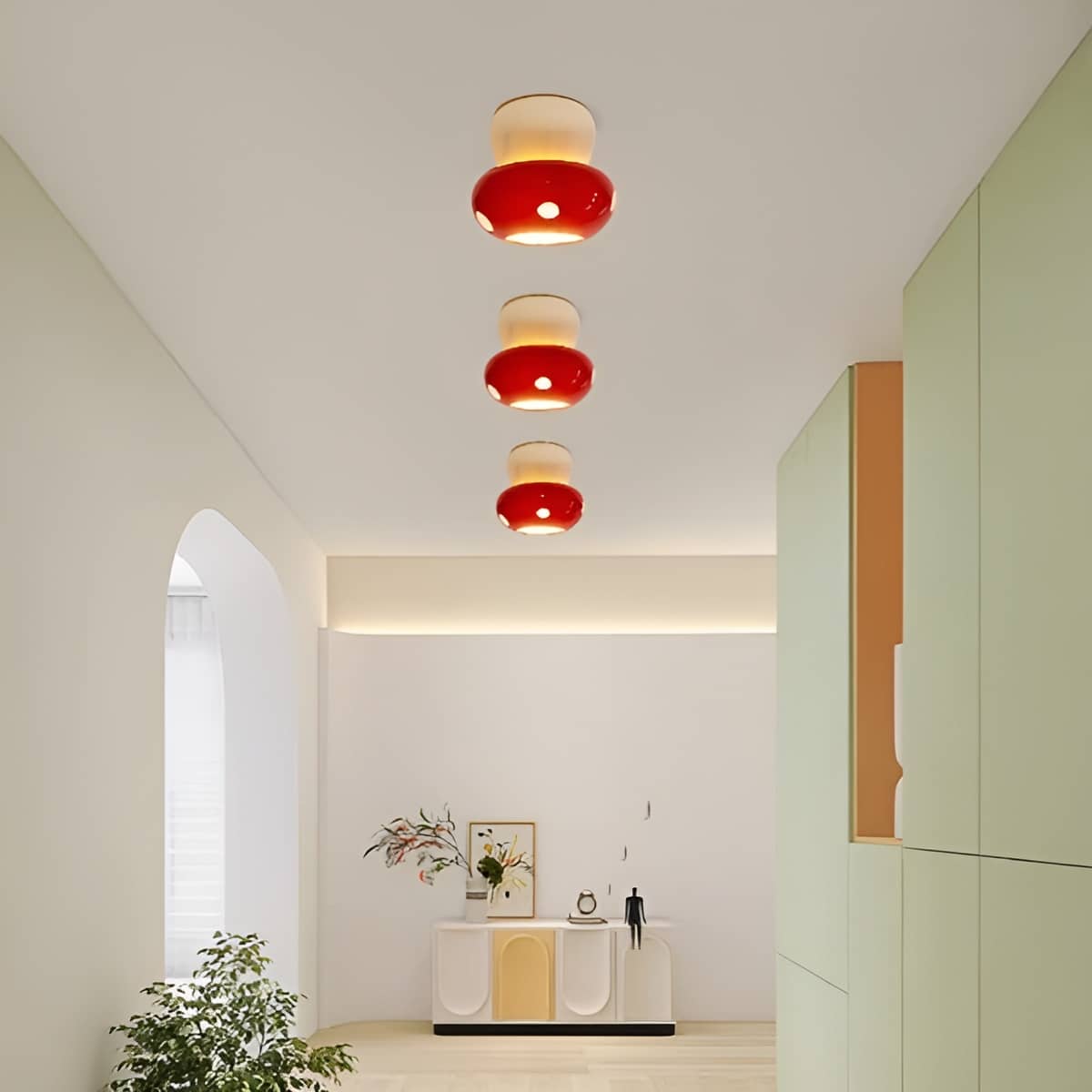 Small Ceramic Decorative Mushroom Recessed Ceiling Light