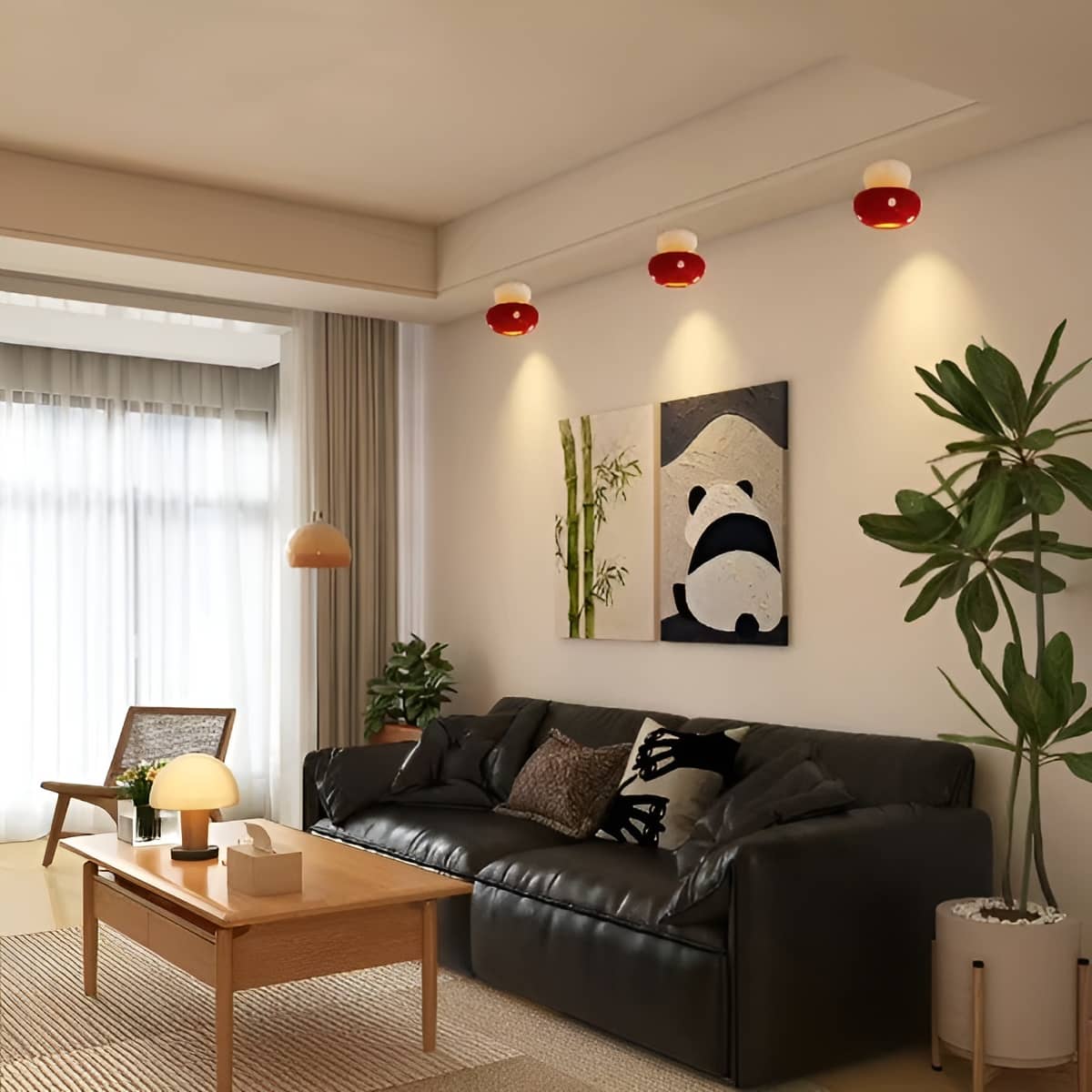 Small Ceramic Decorative Mushroom Recessed Ceiling Light