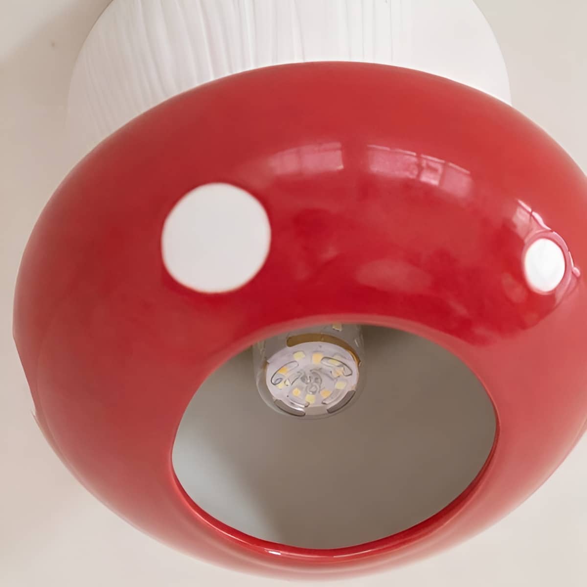 Small Ceramic Decorative Mushroom Recessed Ceiling Light