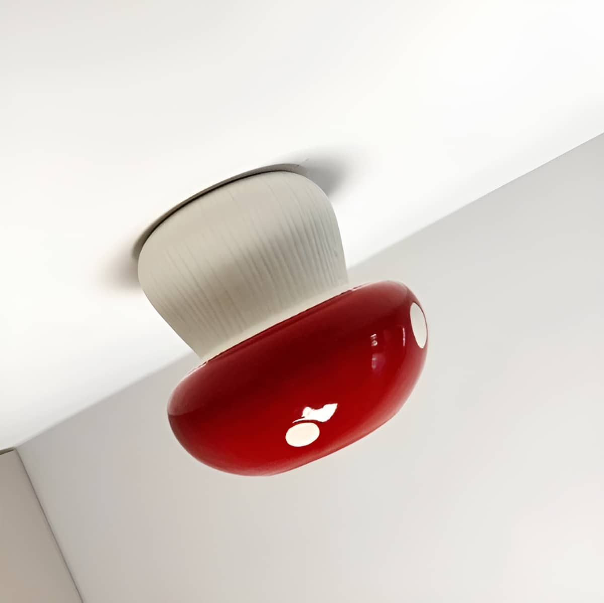 Small Ceramic Decorative Mushroom Recessed Ceiling Light