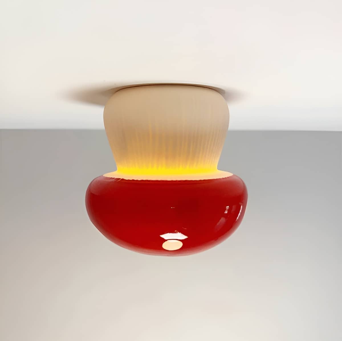 Small Ceramic Decorative Mushroom Recessed Ceiling Light