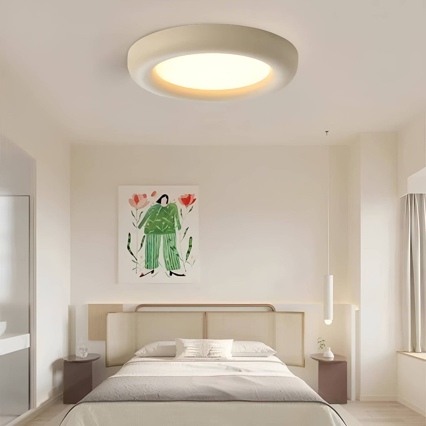 Smooth Cream Circular LED Ceiling Light