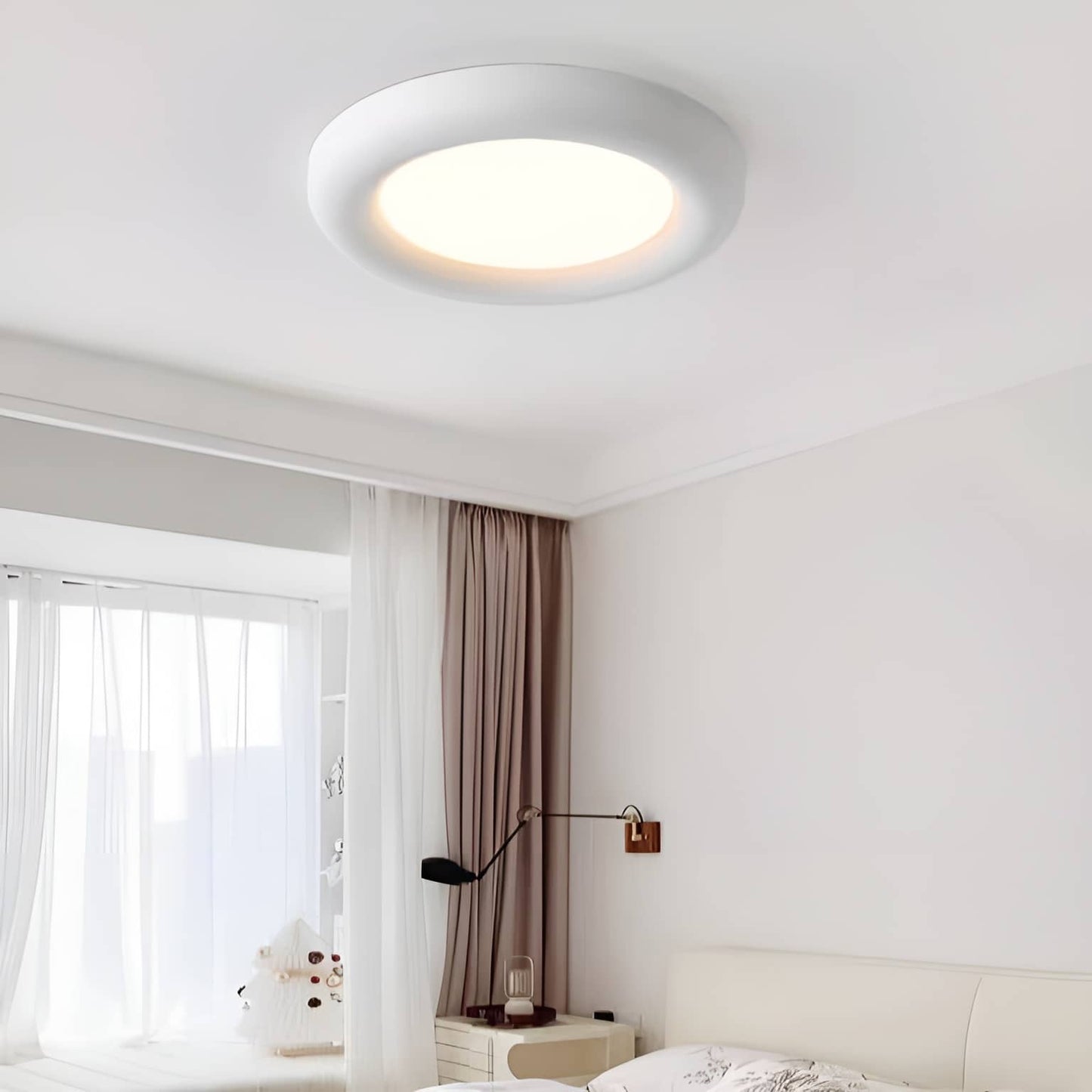 Smooth Cream Circular LED Ceiling Light