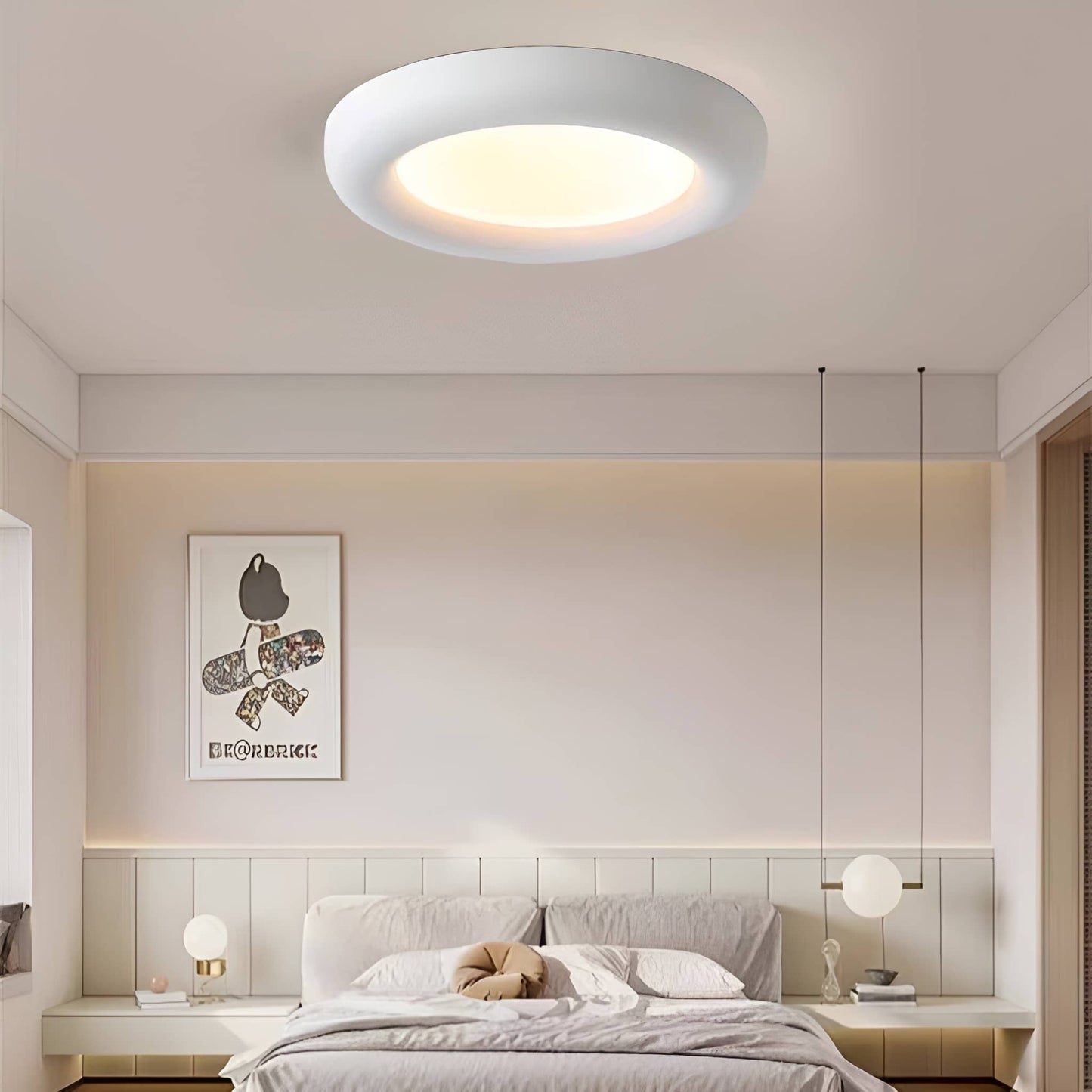 Smooth Cream Circular LED Ceiling Light