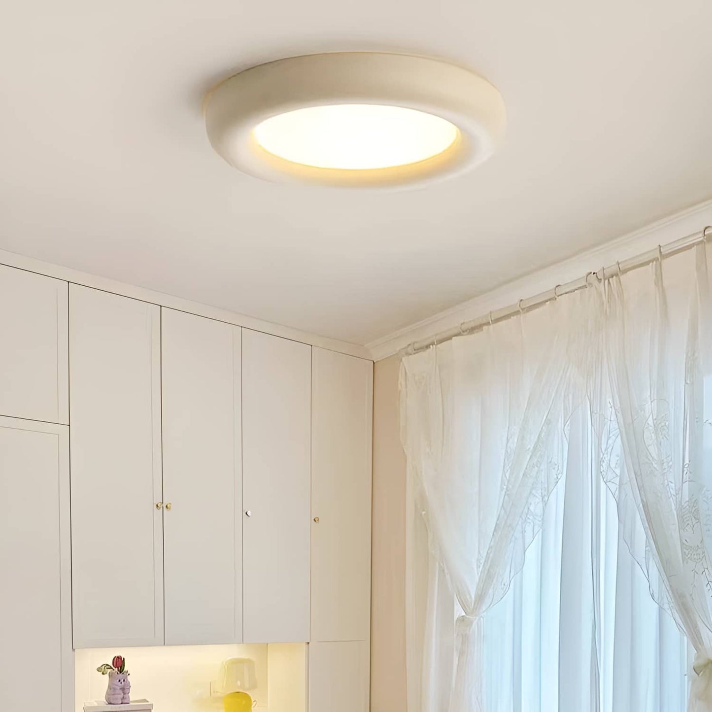Smooth Cream Circular LED Ceiling Light