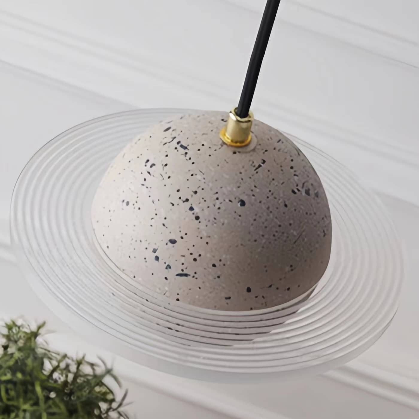 Space Age Halo Planet LED Pendant light