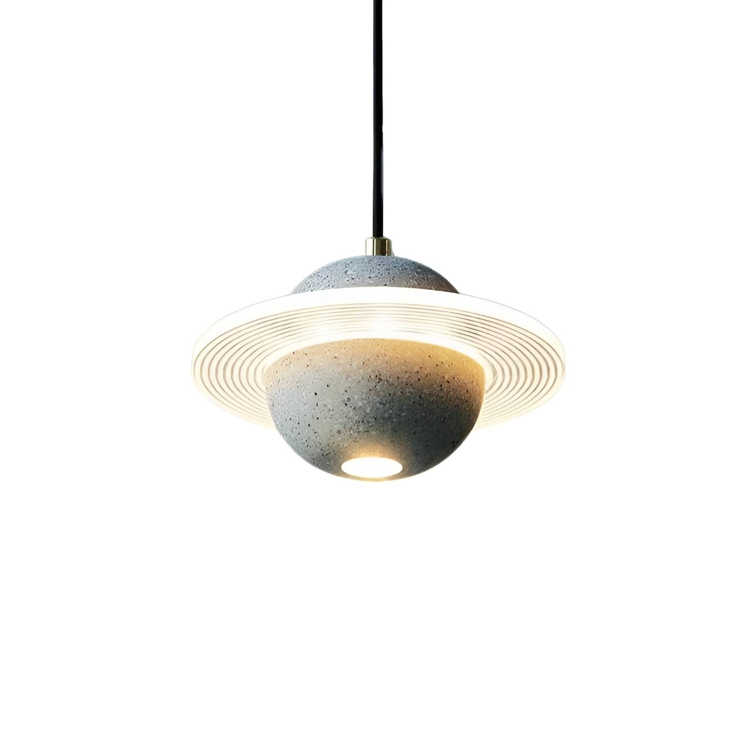 Space Age Halo Planet LED Pendant light
