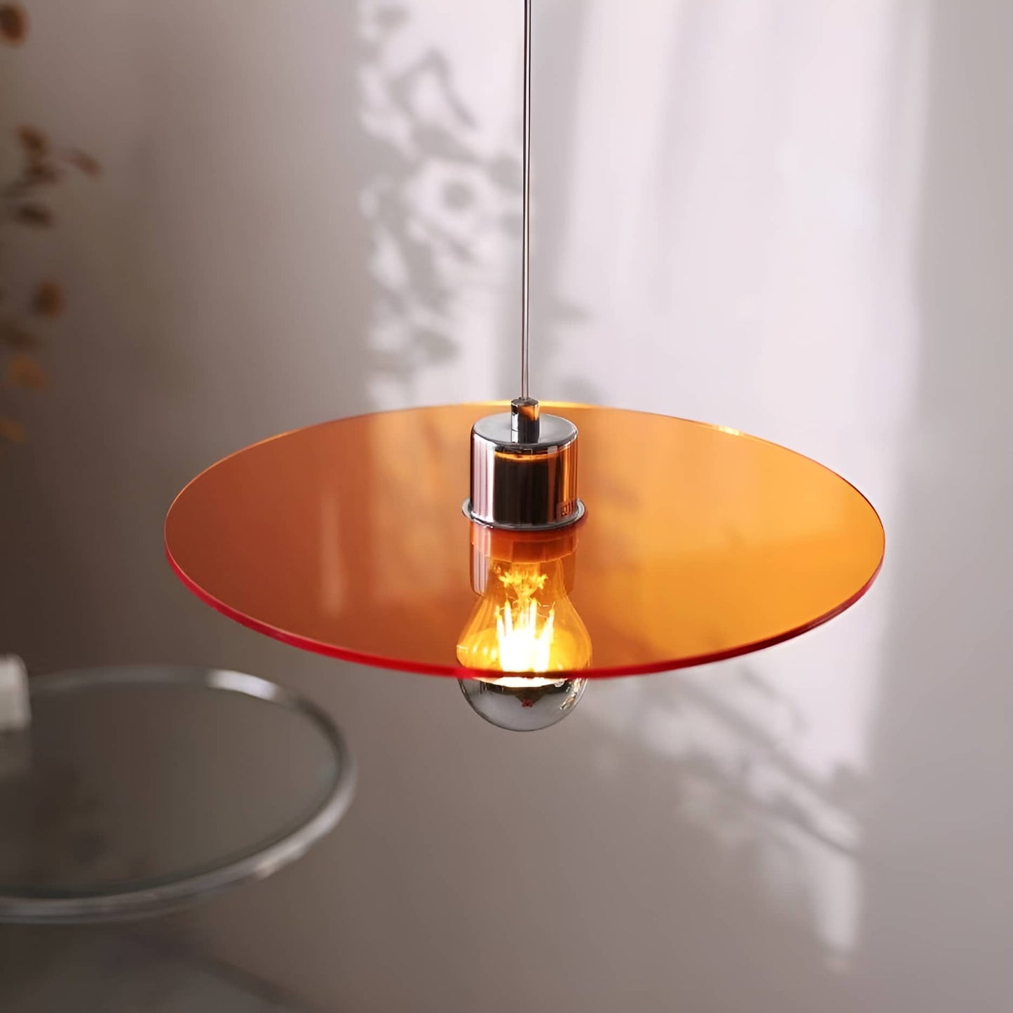 Space Age Acrylic Flying Saucer Pendant Light