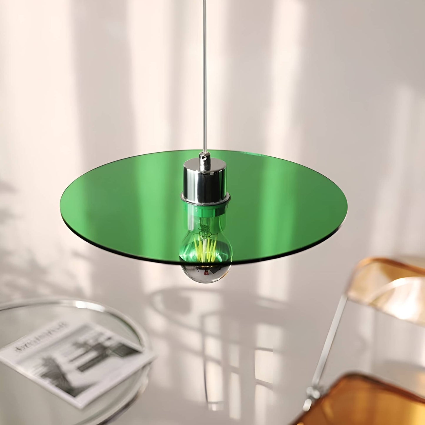 Space Age Acrylic Flying Saucer Pendant Light