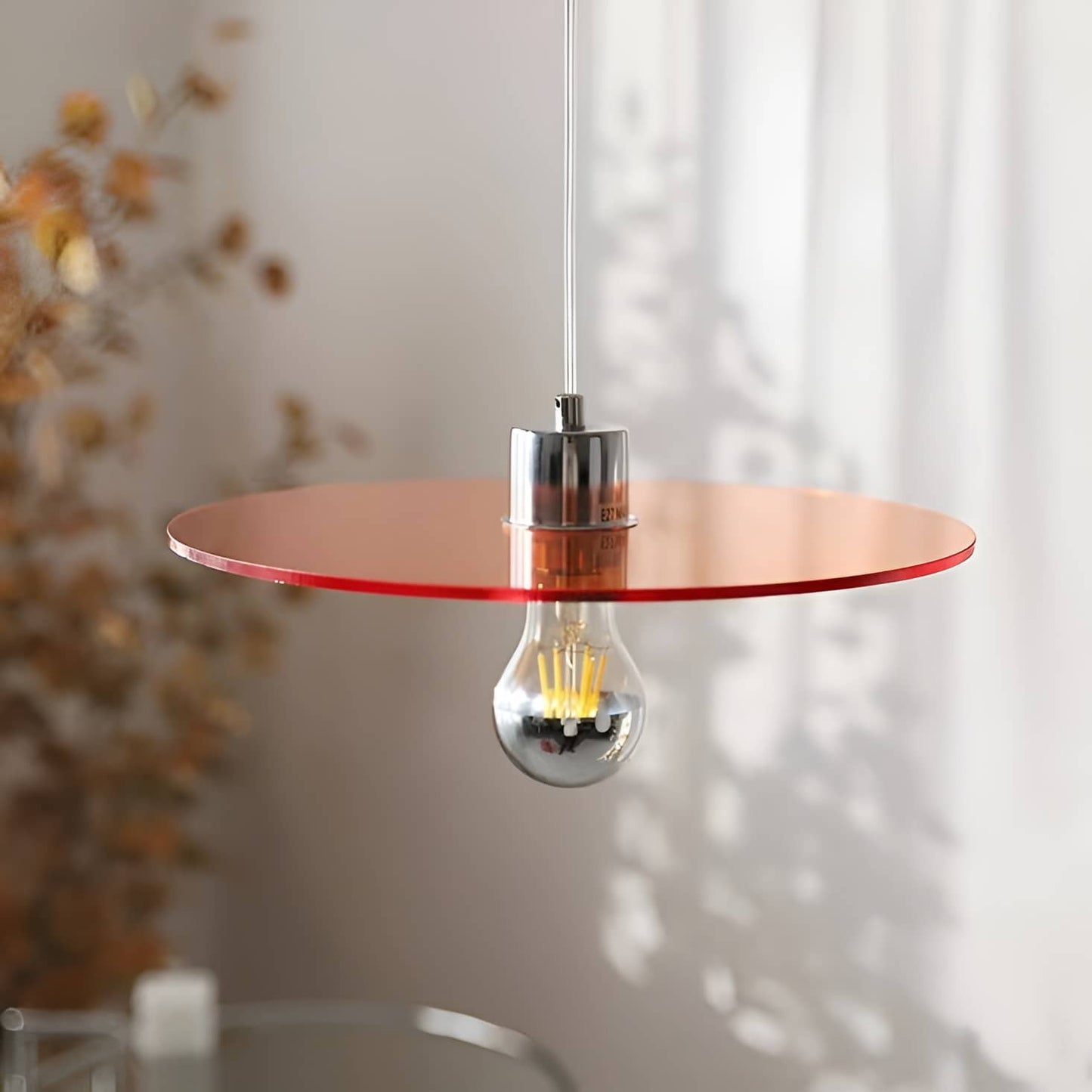 Space Age Acrylic Flying Saucer Pendant Light