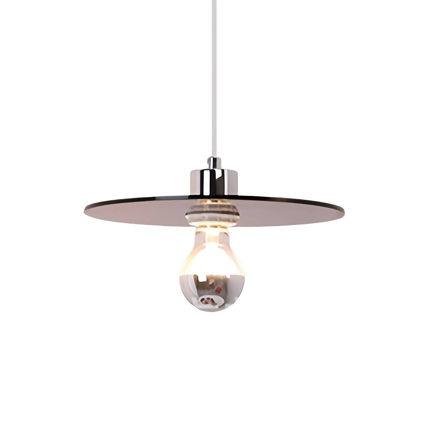 Space Age Acrylic Flying Saucer Brown Pendant Light