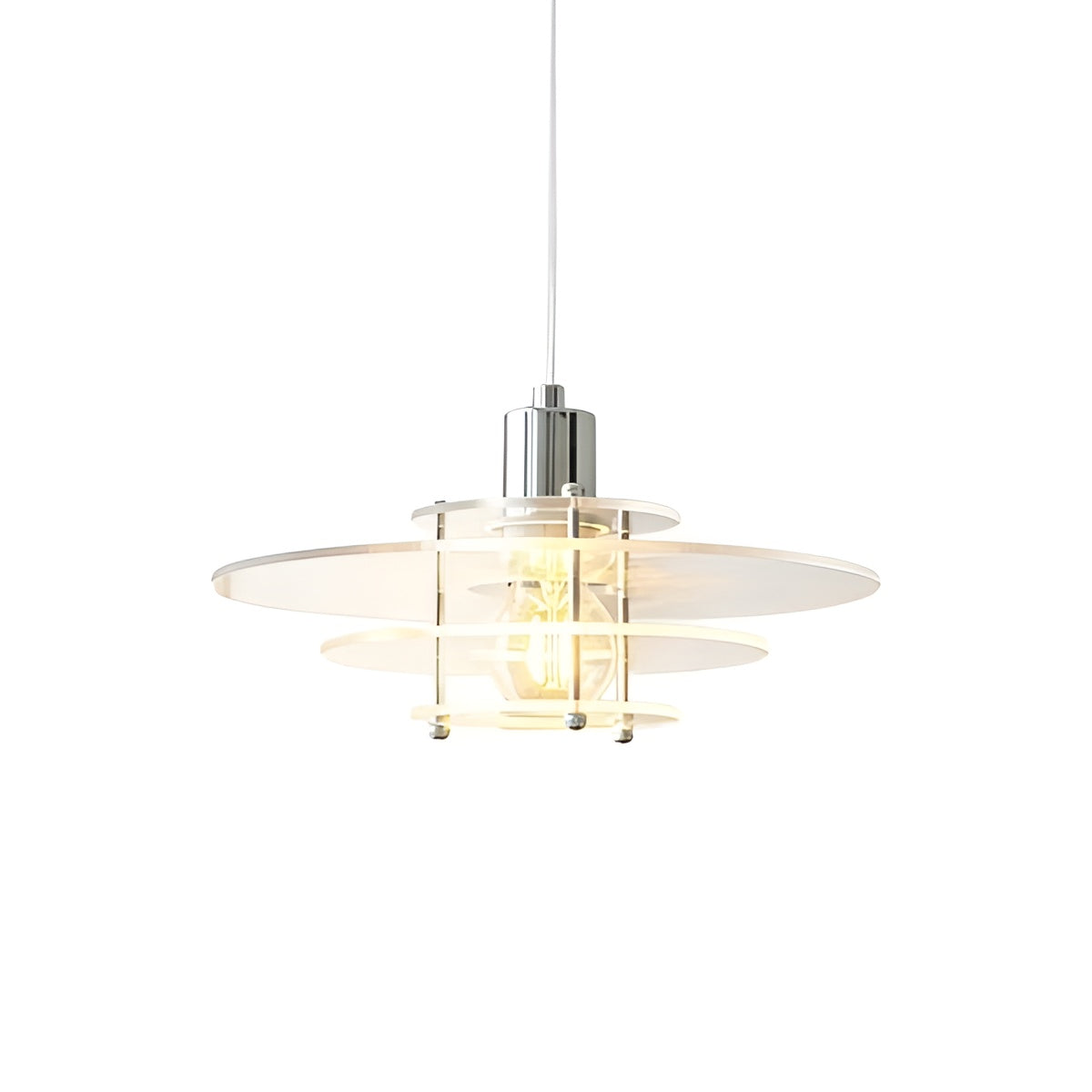 Space Age Acrylic Flying Saucer Pendant Light