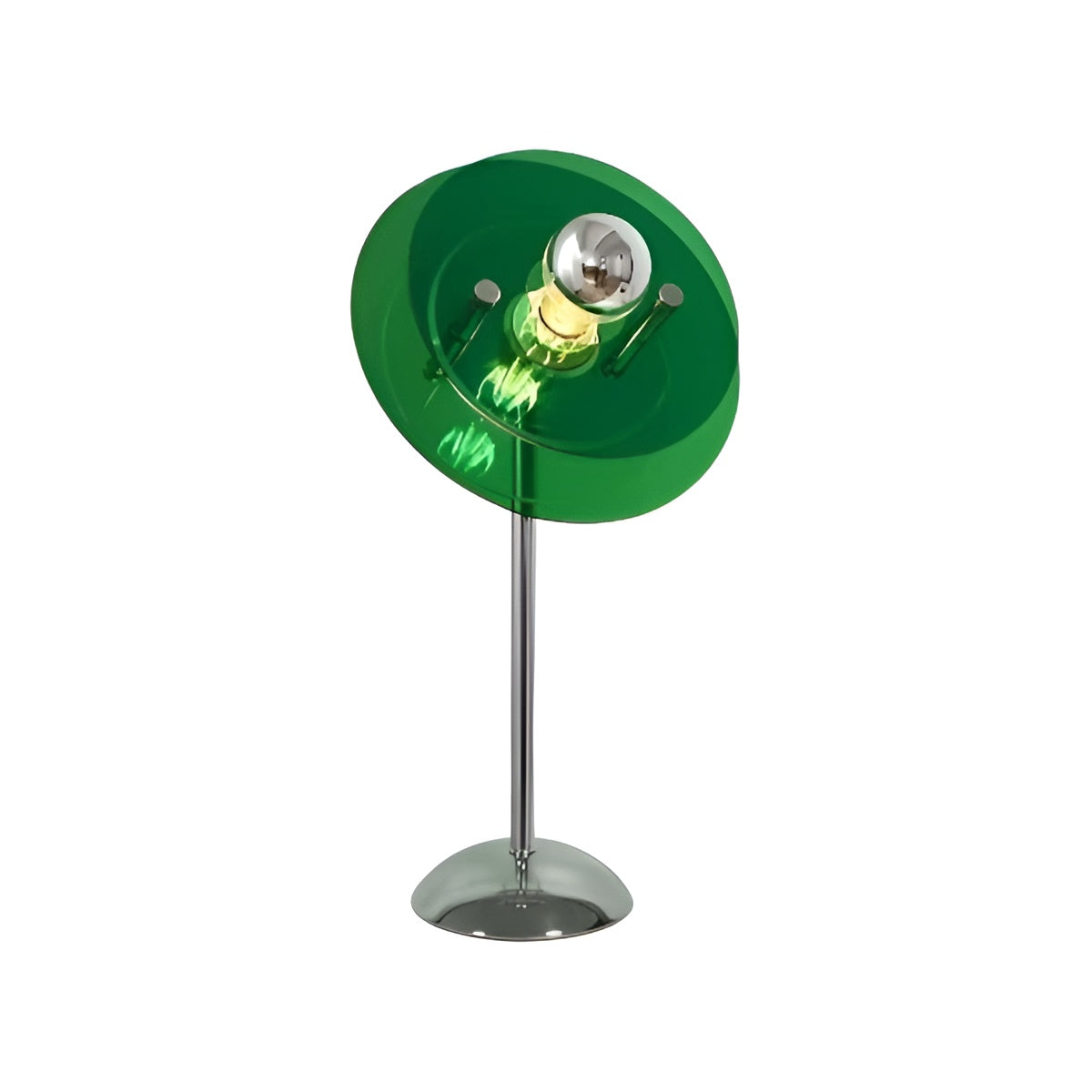 Space Age Ambient UFO Acrylic Green Table Lamp