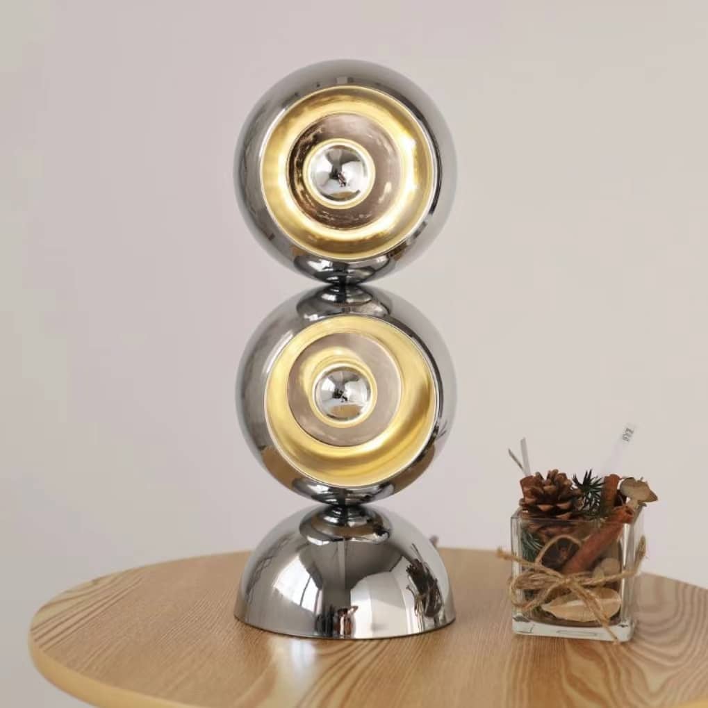 Space Age Eyeball Silver Metal Table Lamp