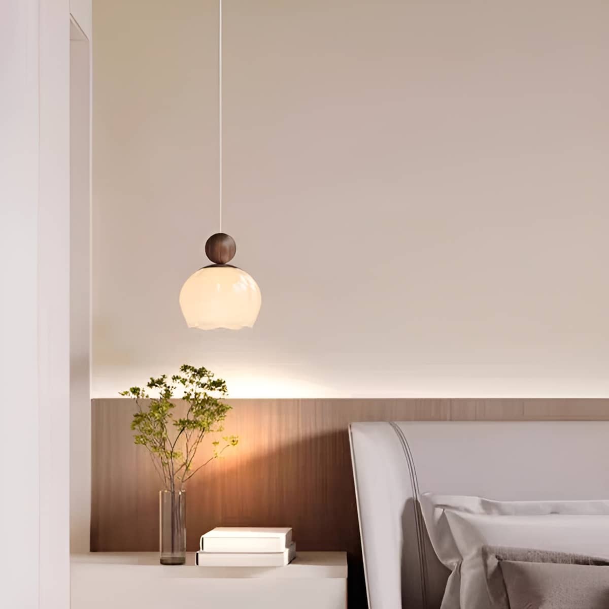 Stylish Tulip Shade Small Glass Pendant Light
