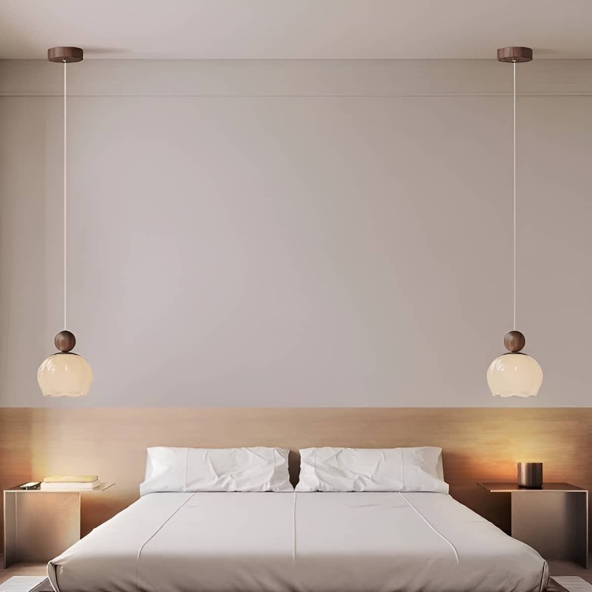 Stylish Tulip Shade Small Glass Pendant Light