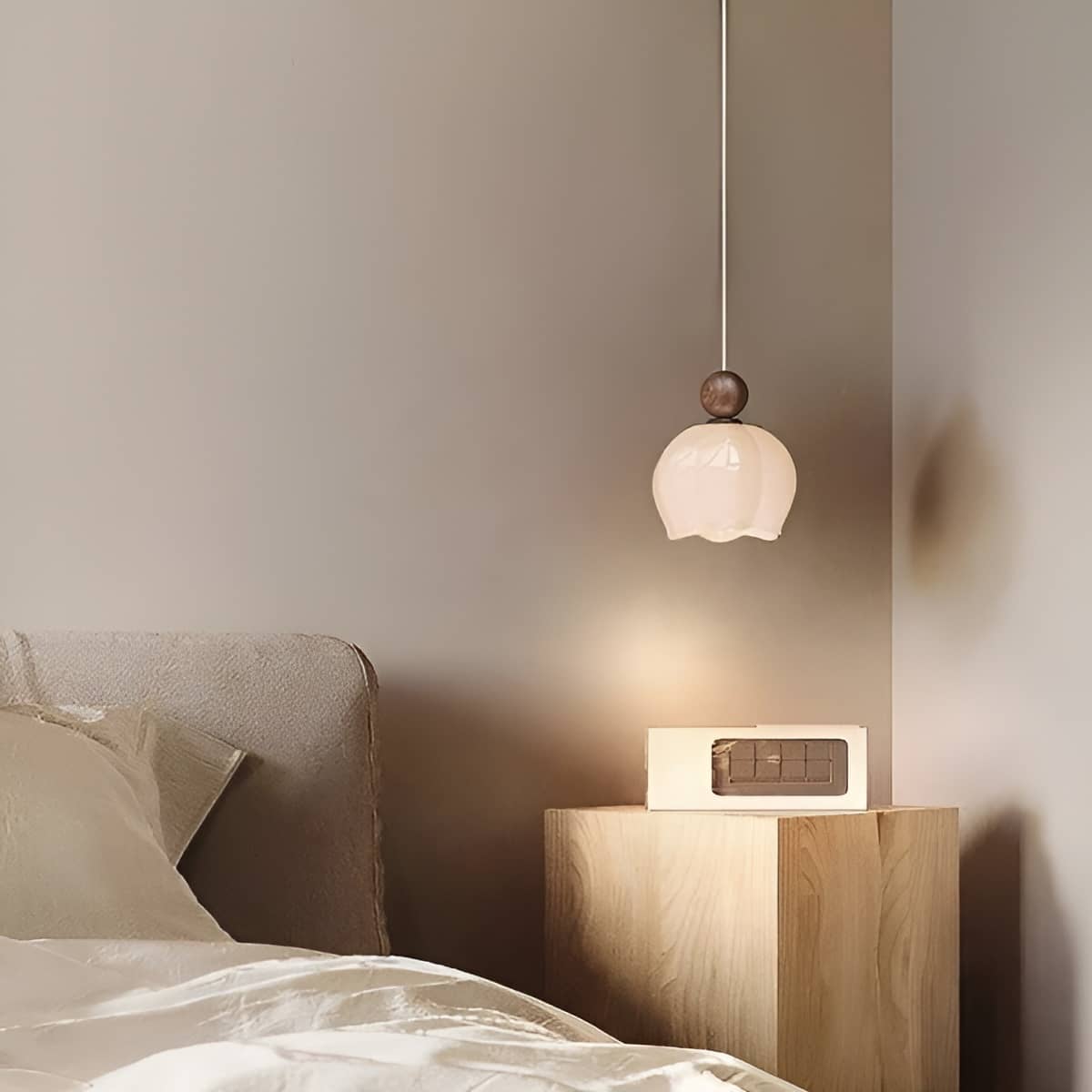 Stylish Tulip Shade Small Glass Pendant Light